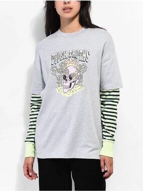 Empyre Roxie Tough Truths Gray 2fer Long Sleeve Tee XL